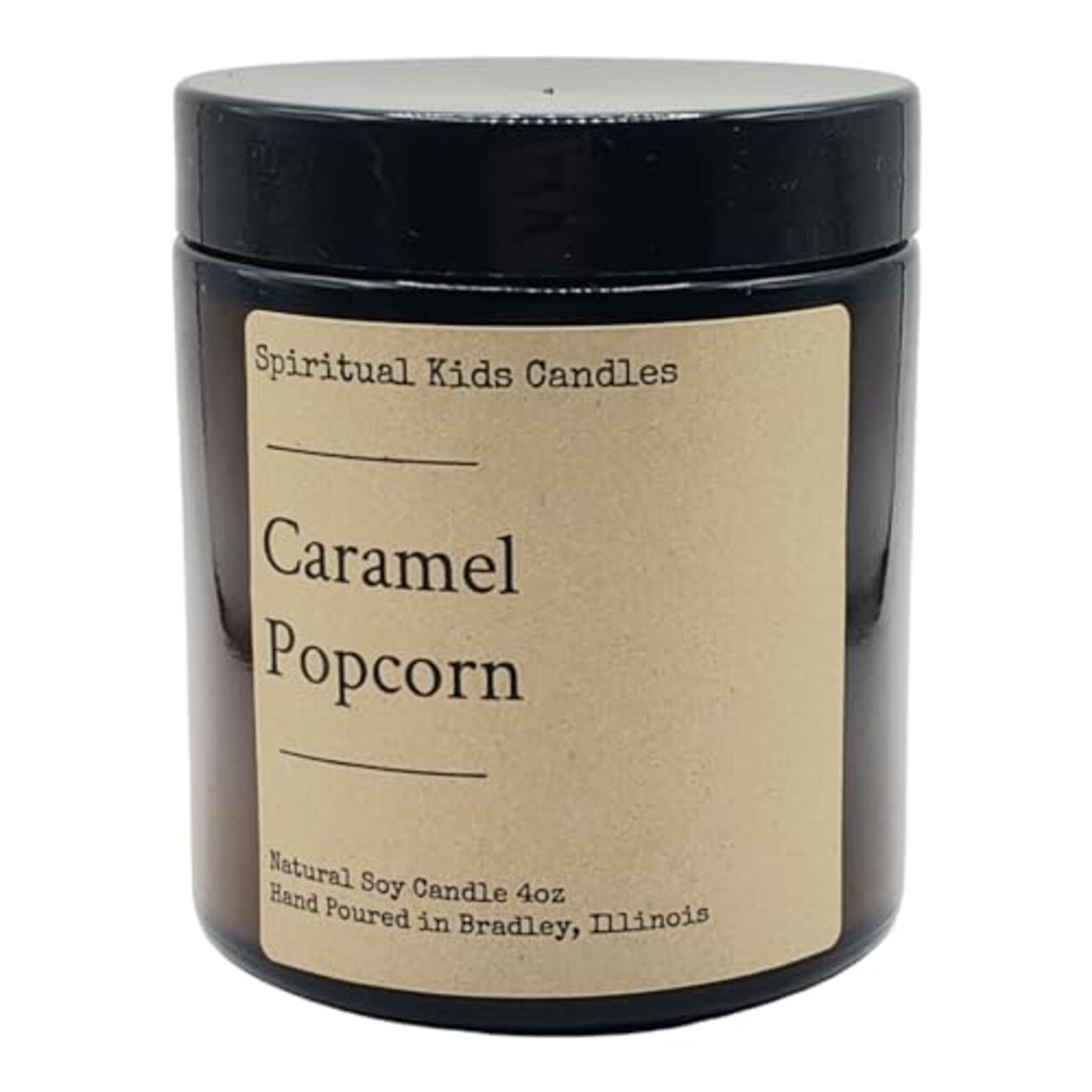 Caramel Popcorn Soy Candle 4oz Hand Poured with All Natural Soy Wax and Fragrant/ Essential Oils!